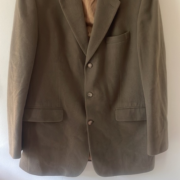 Vintage Bill Blass Khaki Green Camel Hair Blazer 43 long - Picture 4 of 15